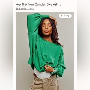 NWOT Free People Camden sweatshirt